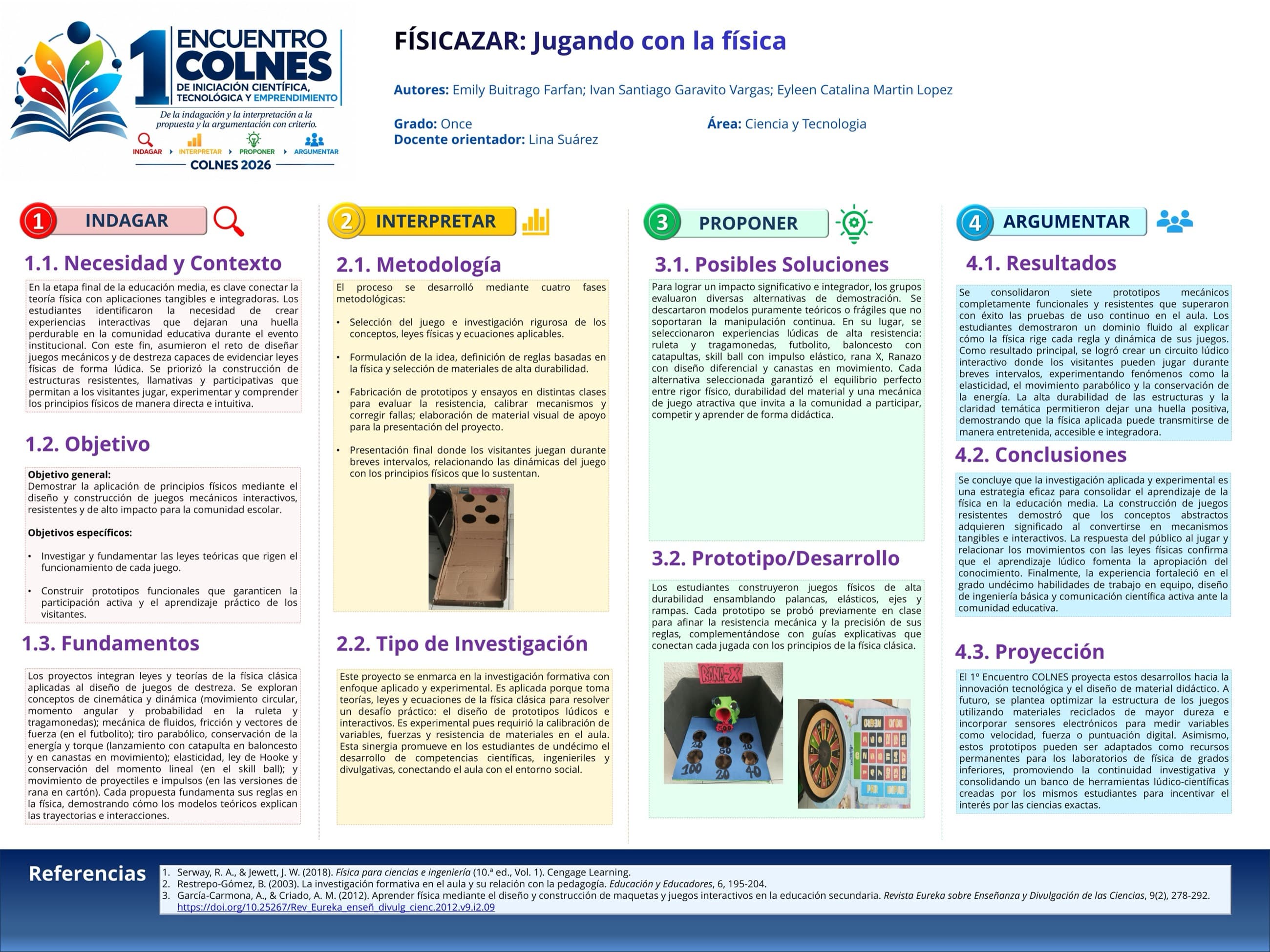 Memoria del proyecto FÍSICAZAR: Jugando con la física